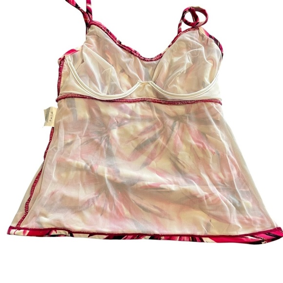 Miraclesuit Tankini Top Floral Palms Size 10 - Picture 7 of 8